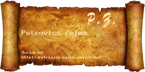 Petrovics Zelma névjegykártya